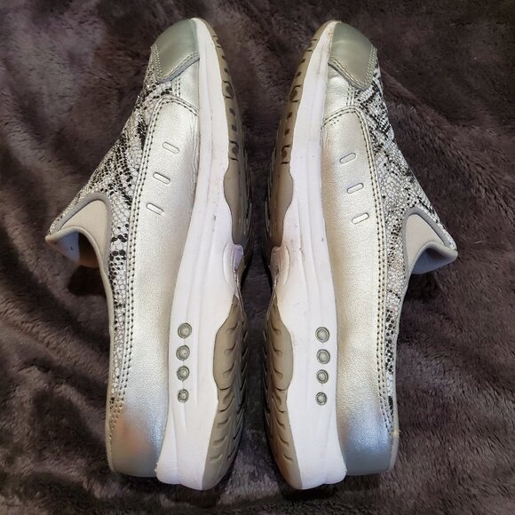 Easy Spirit Traveltime Mule Slip On Clog Mule Silver/Snakeskin Women's 9.5W - Picture 10 of 12